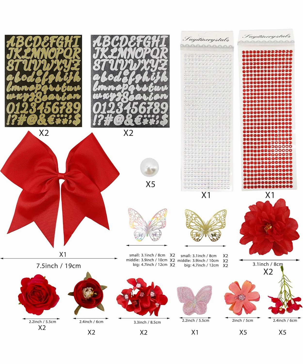 Graduation Cap Decoration Kit DIY Craft - 5 Colors Available