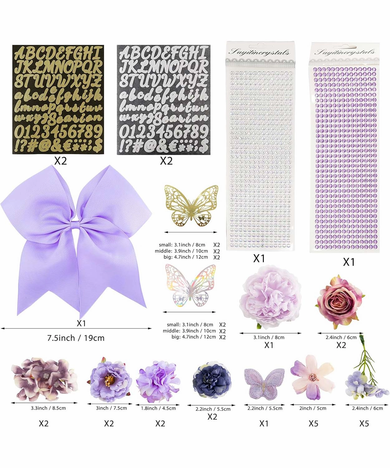 Graduation Cap Decoration Kit DIY Craft - 5 Colors Available