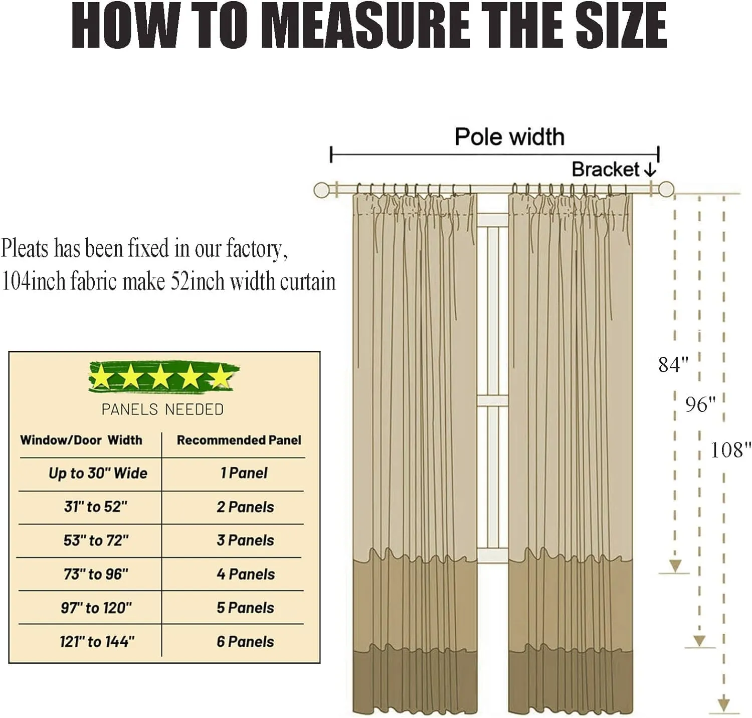 Green Sheer Curtains Pinch Pleated Curtain & Drapes 96 Inches Long 1 Panel Lightweight Light Filtering Curtains for Living Room Bedrooom Semi Sheer Window Curtain, W52 x L96
