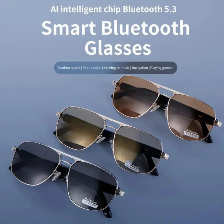 GS02 Smart Glasses, Support Voice Assistant / Bluetooth Call / Remote Control Photography(Brown)