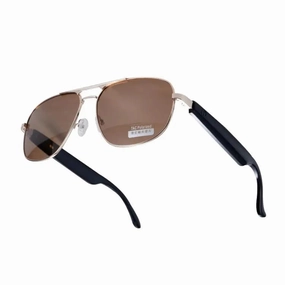 GS02 Smart Glasses, Support Voice Assistant / Bluetooth Call / Remote Control Photography(Brown)