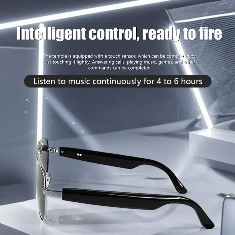 GS02 Smart Glasses, Support Voice Assistant / Bluetooth Call / Remote Control Photography(Brown)