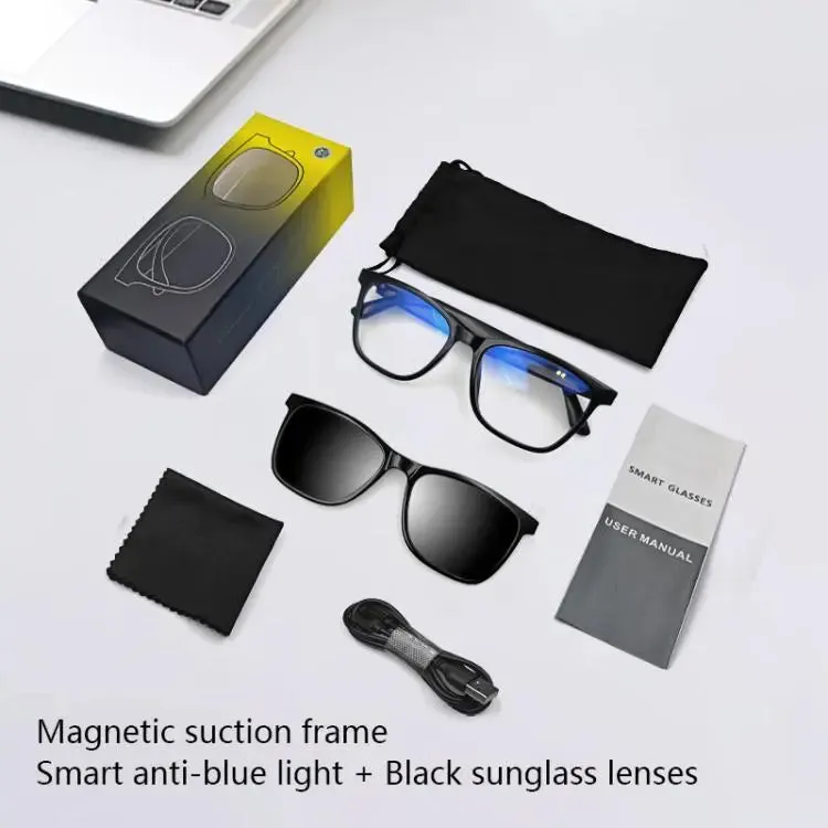 GS05 Smart Glasses, Support AI Smart Chip / Bluetooth Call / Remote Control Photography(Black)