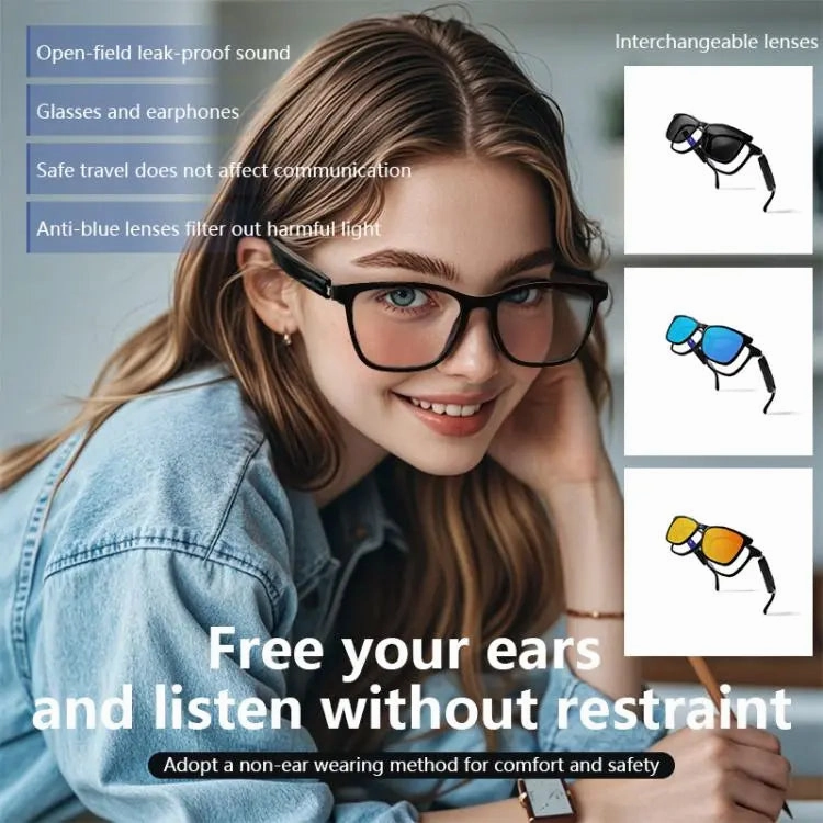 GS05 Smart Glasses, Support AI Smart Chip / Bluetooth Call / Remote Control Photography(Blue)