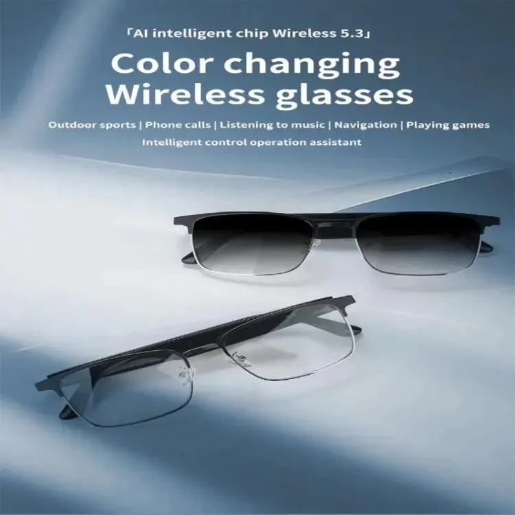 GS06 Smart Glasses, Support AI Smart Chip / Bluetooth Call / Outdoor Sports(Gold)