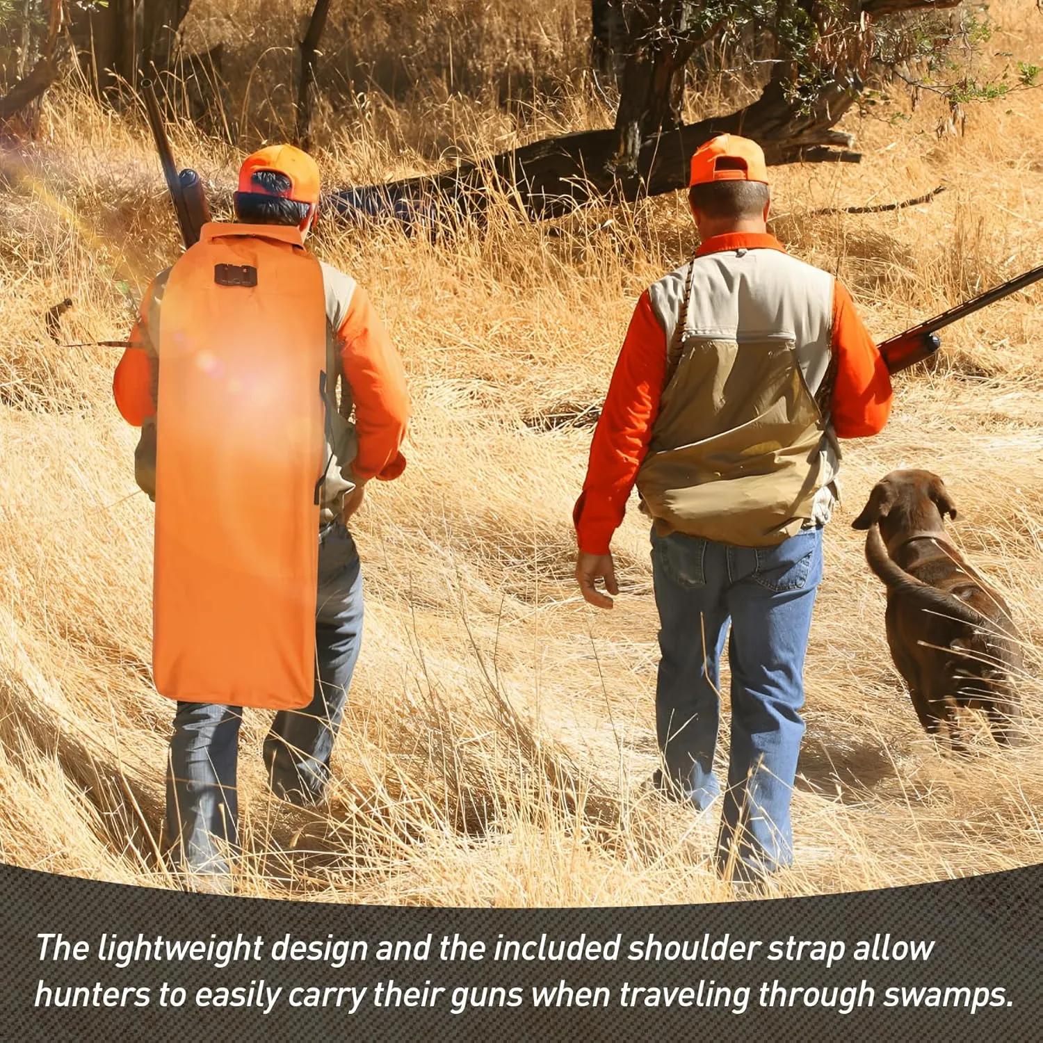 GUGULUZA Waterproof Bag for Rifle Case Shotgun Bag, Roll-Top Closure Lightweight & Floating Bag Cover, Wet Bag for Duck Hunting, Swamps & Water Sports
