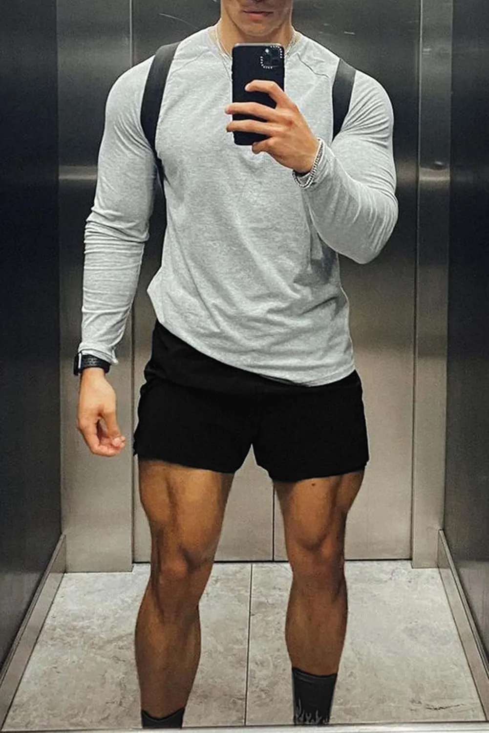 GYM REVOLUTION Men's Workout Running Gym Training Shorts