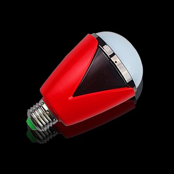 H1007 Bluetooth 4.0 App Remote Control Intelligent Timer Smart Speaker 16 Million Color RGB Light Bulb Red