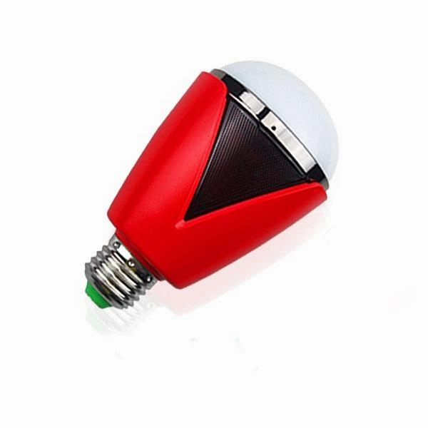 H1007 Bluetooth 4.0 App Remote Control Intelligent Timer Smart Speaker 16 Million Color RGB Light Bulb Red