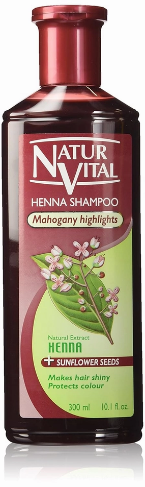 Hair Shampoo Henna Red (Mahogany) - Colour and Shine - 300 Ml / Natural & Organic