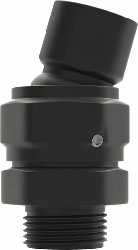 HammerHead Showers® ALL METAL Shower Head Swivel Ball Adapter, Matte Black | Adjustable Pivot Ball To Adjust Showerhead Angle | Universal Connector Joint Fits Fixed, Hand Held & Rain Shower Heads