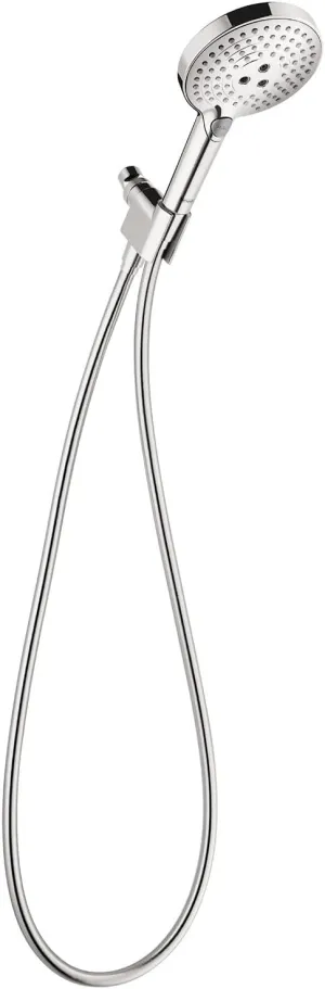 hansgrohe Raindance Select S Adjustable 5-inch Handheld Shower Head Set Modern 3 Spray PowderRain, Full and Massage Easy Install with Hose in Chrome, 1.75 GPM, 04905000