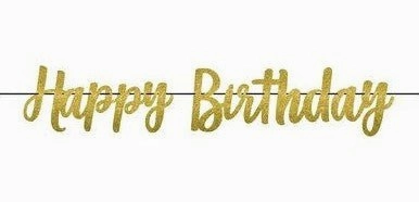 Happy Birthday Glitter Banner | 1ct