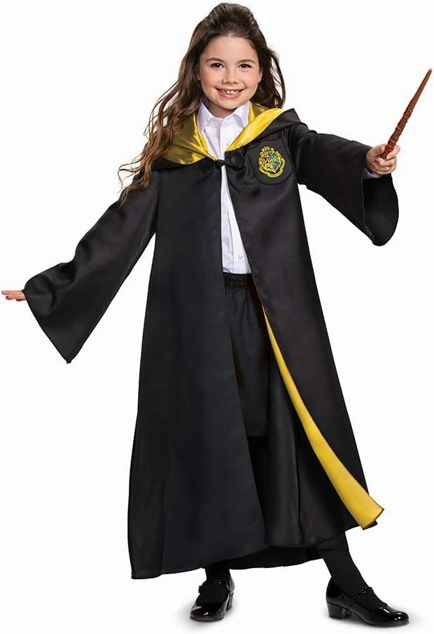 Harry Potter Robe, Official Hogwarts Wizarding World Costume Robes, Deluxe Kids Size Dress Up Accessory
