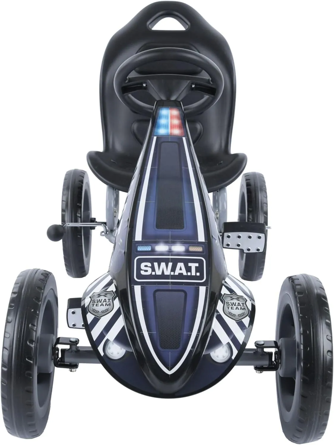 Hauck Cyclone Pedal Go Kart with Adjustable Bucket Seat for Kids Ages 4 to 8, S.W.A.T.