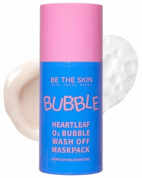 Heartleaf O2 Bubble Wash-Off Mask Pack - Gentle Pore Detoxifying for Sebum Control with 50,000ppm of Heartleaf Extract - Soothing & Radiance Korean Skincare, 1.69oz.