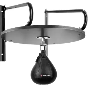 Heavy Duty Adjustable Speed Bag Platform Kit 24"   Speed Punching Ball (10"x7") Adjustable Height Wall Mount Professional Fitness Ball Boxing Reaction Training Kit