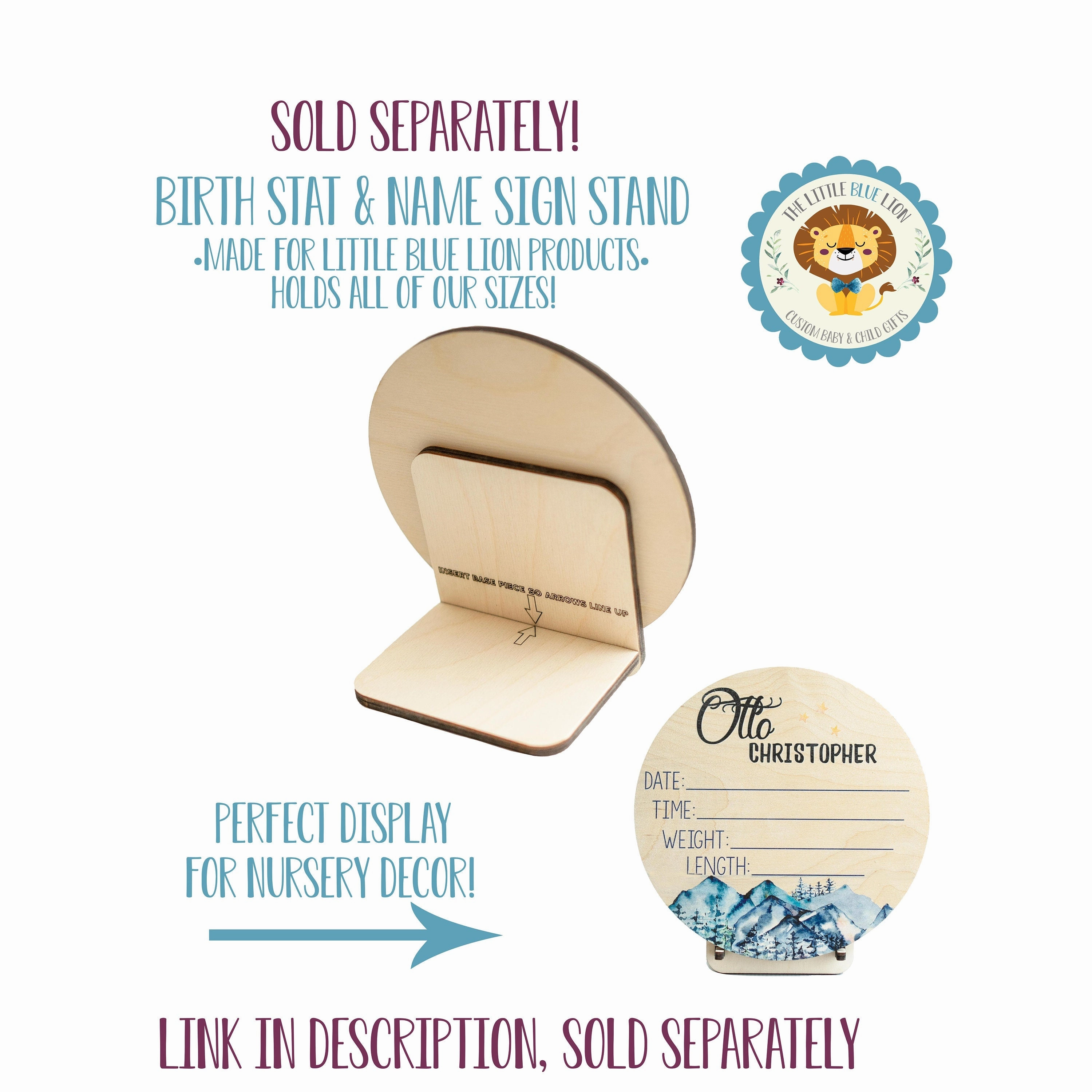 Helicopter Wooden Birth Stat Sign