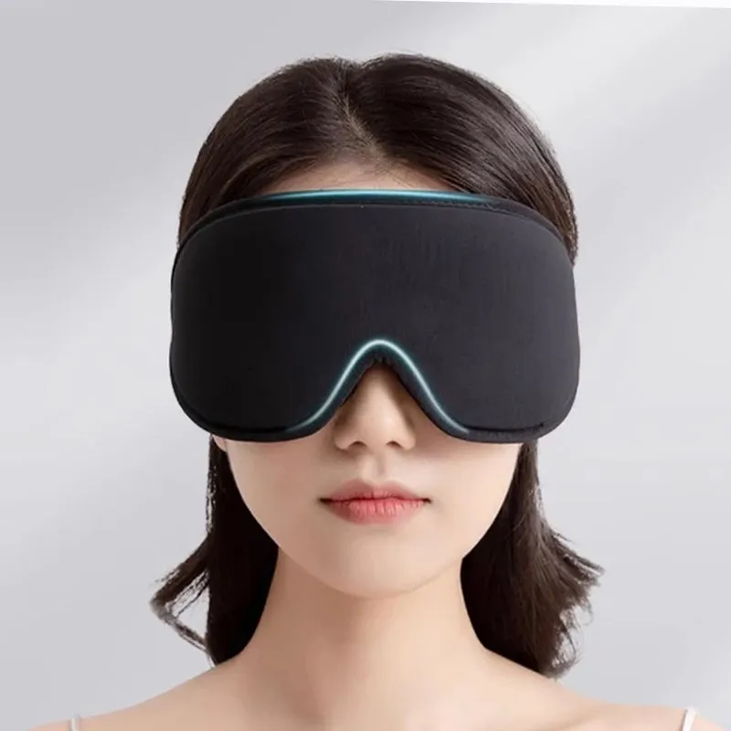 High Quality 6D Smart Eye Massager Heated Eye Mask – Vibration, Airbag Pressure, Infrared Hot Compress, Music Therapy, Relieve Eye Fatigue, Compact 180° Folding Design for Travel & Home Use