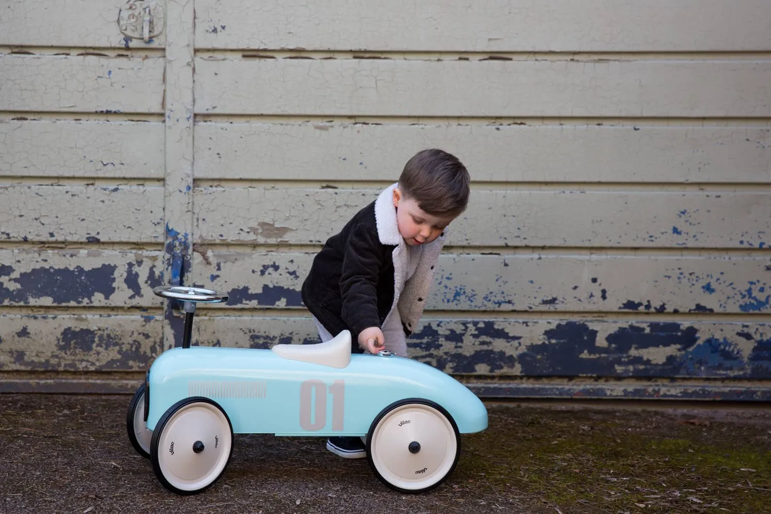 Hippychick - Vilac - Light Blue Metal Car