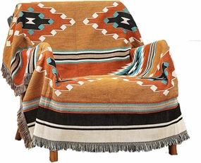 Homesy Boho Throw Blankets Southwestern Bed Throws Cover Reversible Green Aztec Southwest Blanket for Couch Chair Sofa Home Outdoor Beach Car Tent Travel Camping 51"x63"