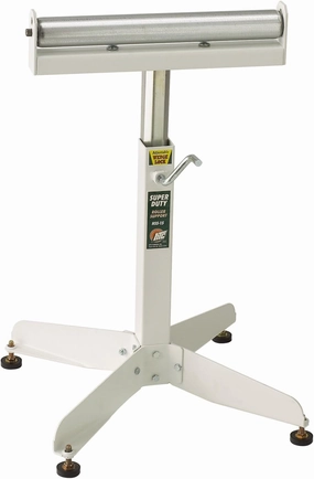 HTC HSS-15 Super Duty Adjustable 22-Inch to 32-Inch Tall Pedestal Roller Stand with 16-Inch Ball Bearing Roller, 500 Lbs. Material support, White