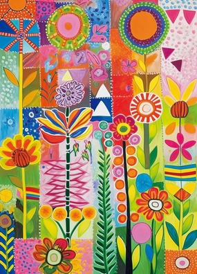 HUADADA Jigsaw Puzzles for Adults 1000 Pieces, Colorful Flower with Poster Interlock Perfectly Letter on Back No Dust, Home Decor Birthday Party Gift Toy for Men Women Elders Seniors (27.5"x19.6")