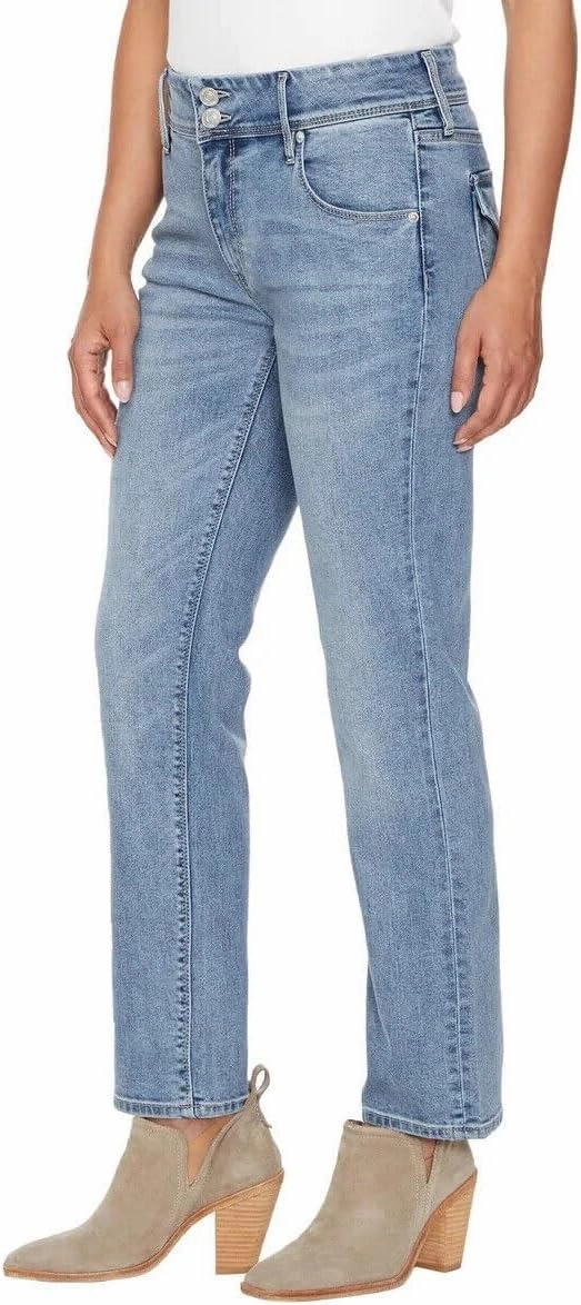 HUDSON Women's Mid-Rise Slim Straight Leg Jeans