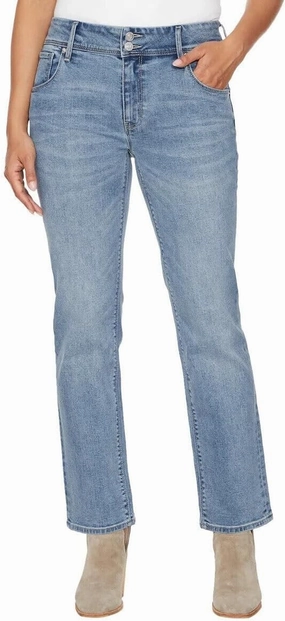 HUDSON Women's Mid-Rise Slim Straight Leg Jeans