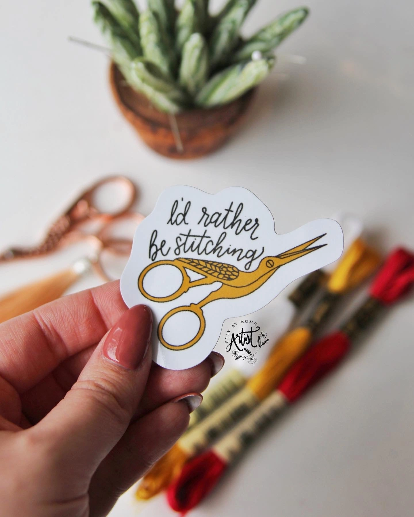 I’d rather be stitching Sticker