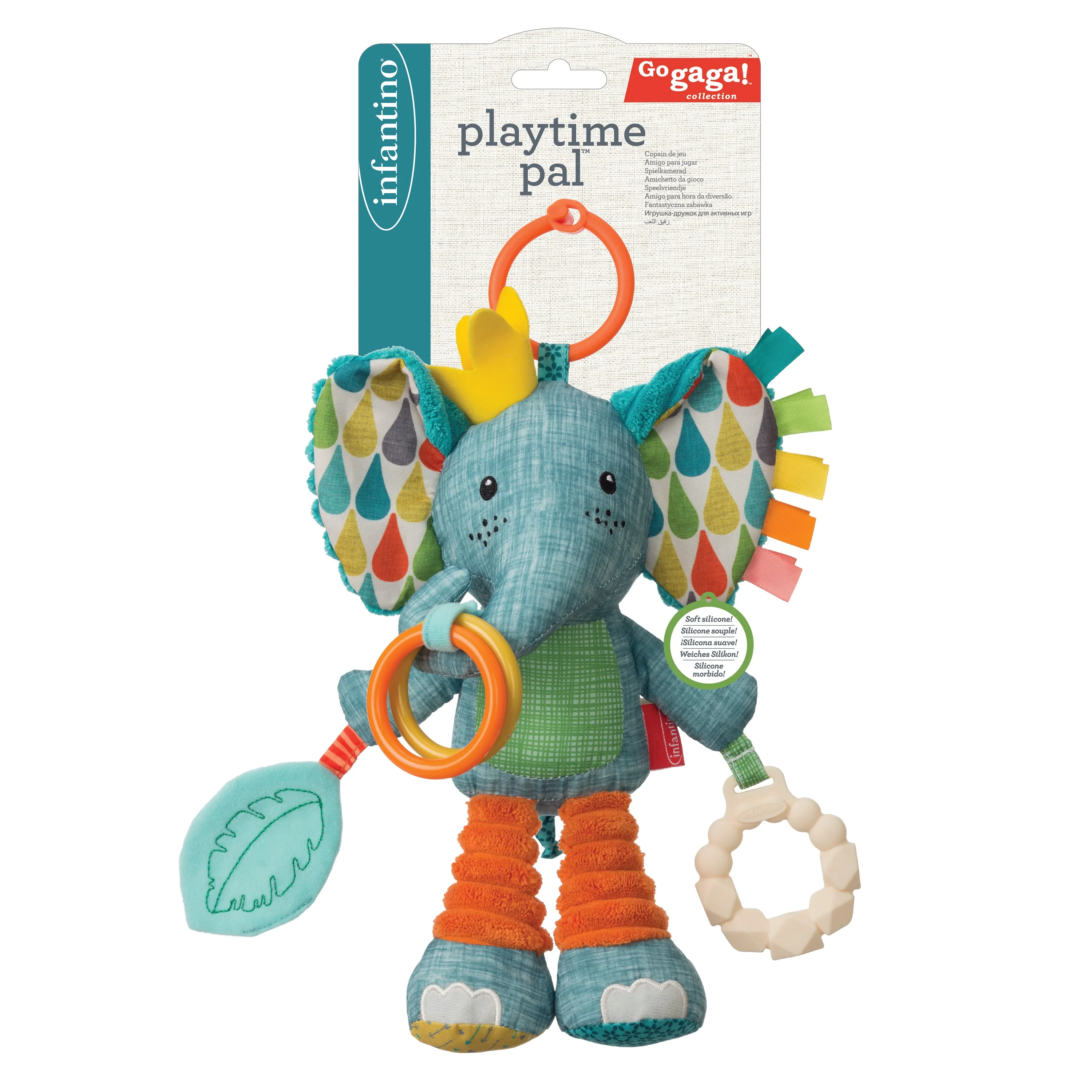 Infantino- Playtime Pal Elephant-Multi Color