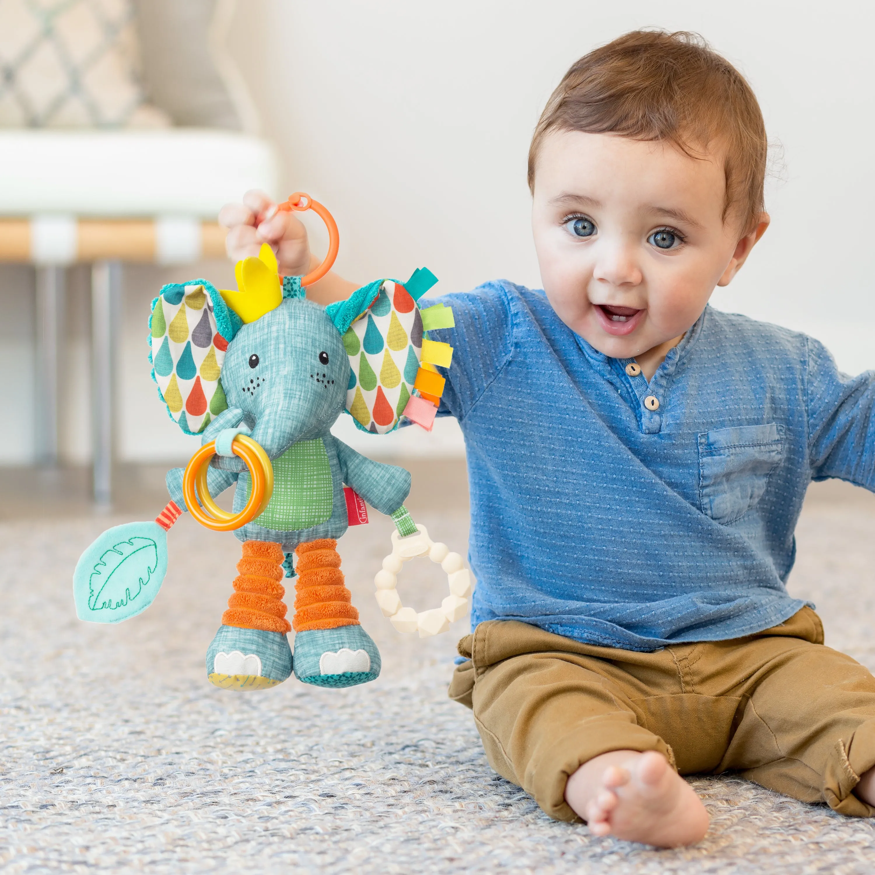 Infantino- Playtime Pal Elephant-Multi Color