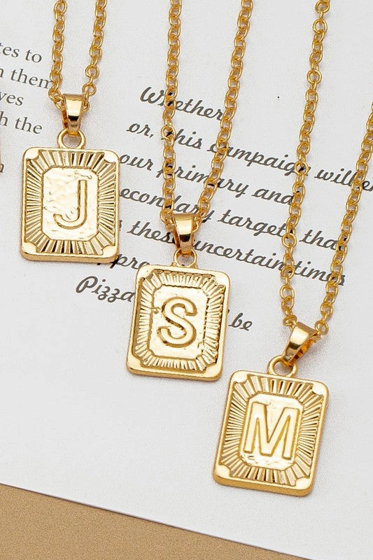 Initial Pendent Necklace, Gold