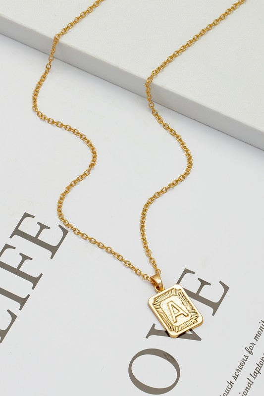 Initial Pendent Necklace, Gold