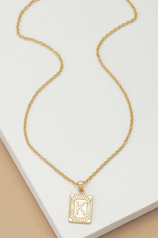 Initial Pendent Necklace, Gold