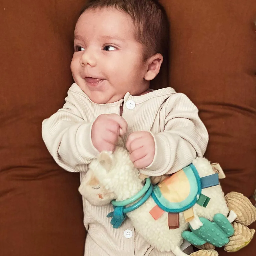 Itzy Ritzy - Bitzy Crinkle Sensory Toy Koala with Crinkle Sound for Babies & Toddlers & Link & Love Toy for Stroller, Car Seat or Activity Gym, Features Textured Ribbons