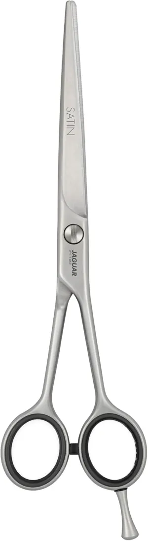 Jaguar Shears White Line Satin 6.5 Inch Professional Steel Hair Cutting & Trimming Scissors for Salon Stylists, Beauticians, Hairdressers and Barbers, Classic Design, Made in Germany