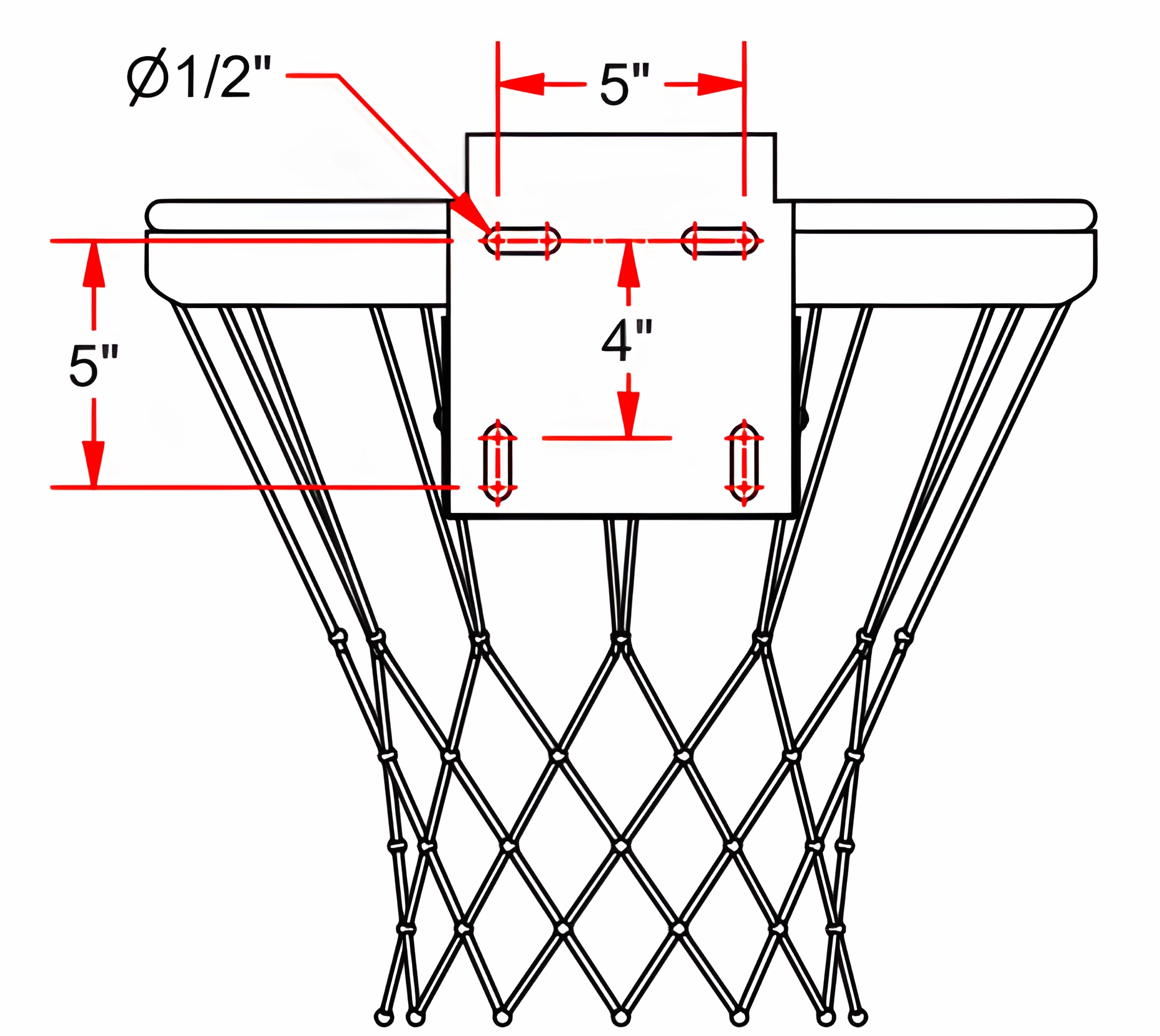 Jaypro Basketball Goal - Breakaway Goal, 42" & 48" Backboard, Indoor/Outdoor - NFHS Compliant (GBR360)