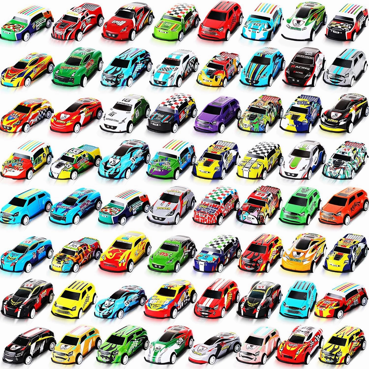 Jenaai 100 Pcs Mini Pull Back Toy Cars Bulk Pull Back Die Cast Race Cars Party Favors for Boys Girls Christmas Party Favor Return Gift Goodie Bag Stuffer Classroom Carnival Gift