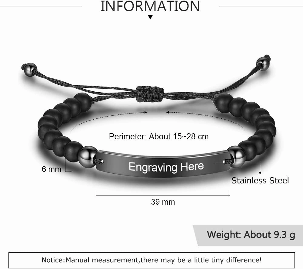 JewelOra Personalized Lava Rock Bracelet Beads Bracelet, Custom Initial Name Bracelet, Adjustable Chakra Unisex Yoga Bracelets Essential Oil Diffuser Bracelet Gift for Men Women