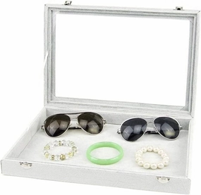 Jewelry Case Jewelry Box Jewelry Organizer 10 Different Designs Clear Glass Lid Velvet Jewelry Organizer Box Jewelry Showcase For Watch Earrings Rings. Jewelry Storage ( Color : C , Size : As shown )