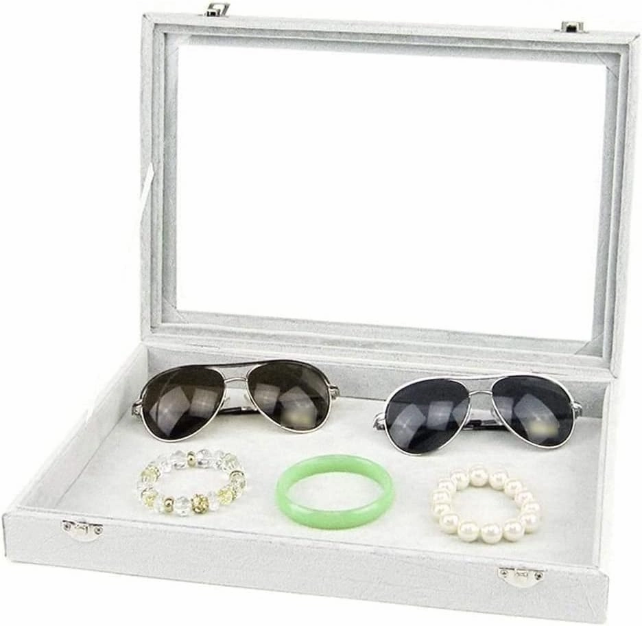 Jewelry Organizer Jewelry Box 10 Different Designs Clear Glass Lid Velvet Jewelry Organizer Box Jewelry Showcase For Watch Earrings Rings. Jewelry Case Jewelry Display Storage