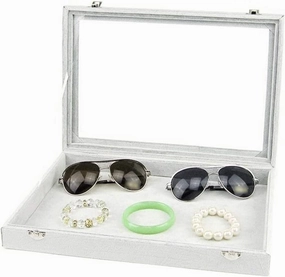 Jewelry Organizer Jewelry Box 10 Different Designs Clear Glass Lid Velvet Jewelry Organizer Box Jewelry Showcase For Watch Earrings Rings. Jewelry Case Jewelry Display Storage
