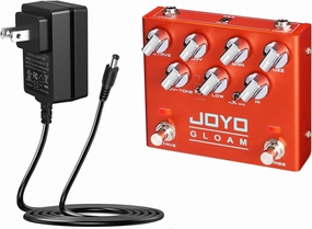 JOYO Bass Guitar Pedals Octave Fuzz Effect Pedal (GLOAM R-29) Bundle with JOYO DC 9V 500mA Guitar Pedal Power Supply Adapter