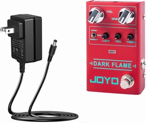 JOYO Modern Metal High Gain Distortion Guitar Effect Pedal (Dark Flame R-17) Bundle with JOYO DC 9V 500mA Guitar Pedal Power Supply Adapter