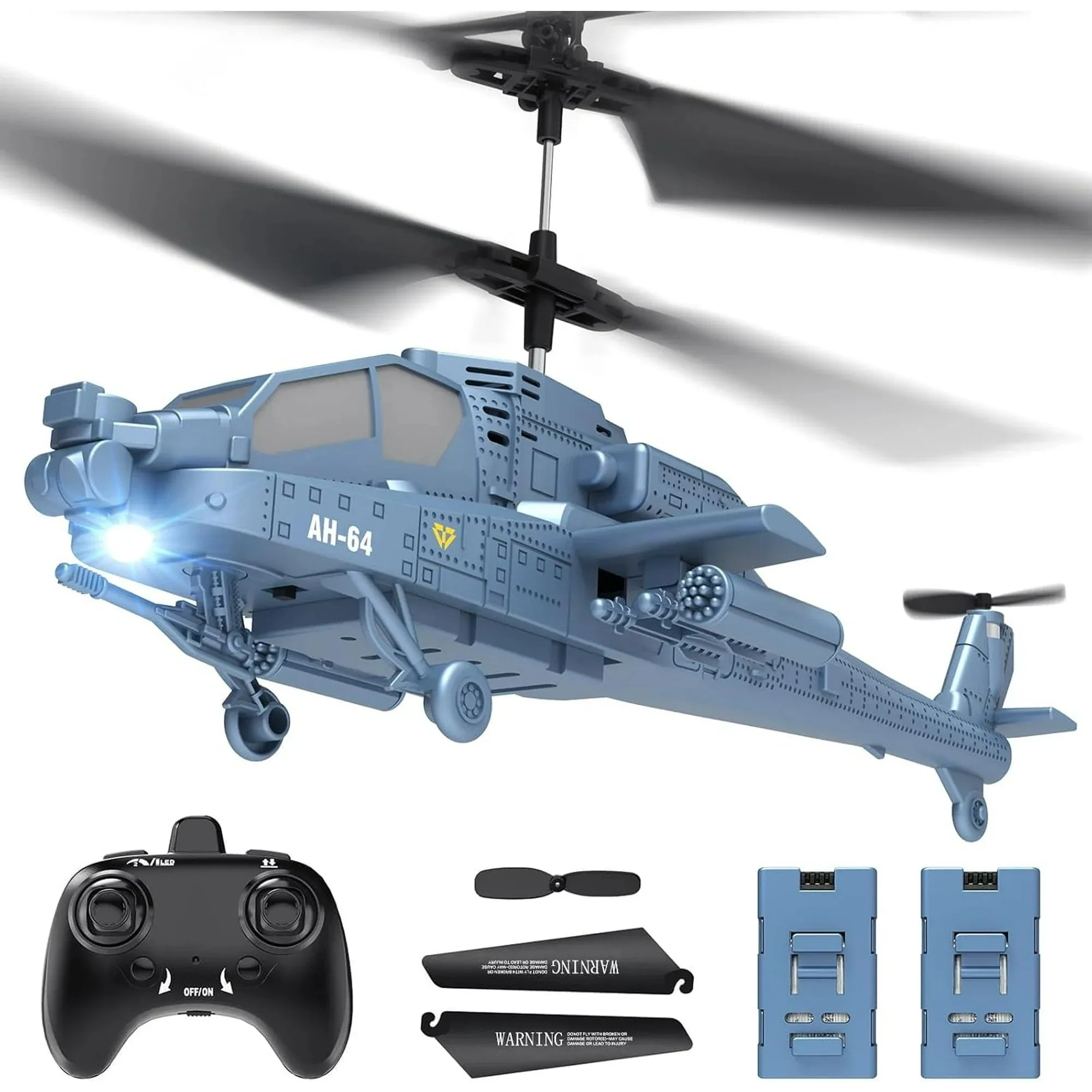 JoyStone 2.4GHz RC Helicopter for Kids, Remote Control Helicopter with Three Speed Modes, 30  Min Flight Time, LED Lights & Altitude Hold, RC Toys for Boys Girls, Gray