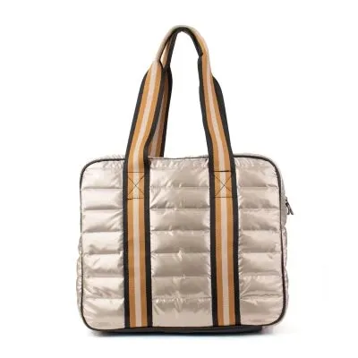 Judy Puffer Pickle Ball Tote Beige