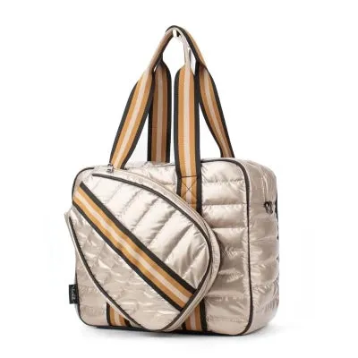 Judy Puffer Pickle Ball Tote Beige