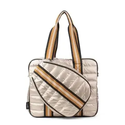 Judy Puffer Pickle Ball Tote Beige