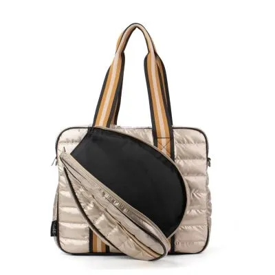 Judy Puffer Pickle Ball Tote Beige